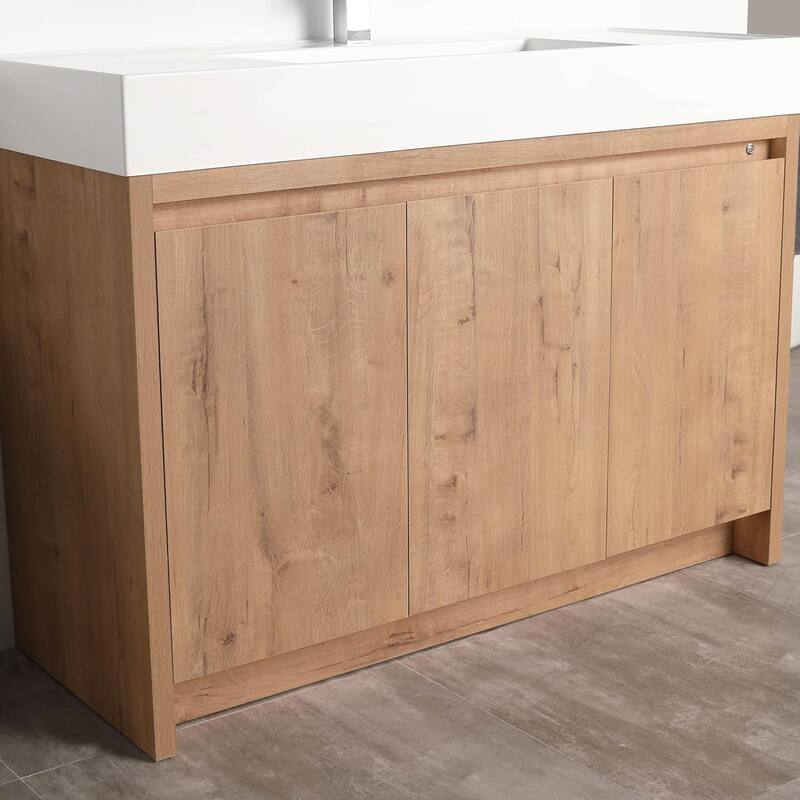 Blossom 48" All Wood Freestanding Bathroom Vanity with Acrylic Sink