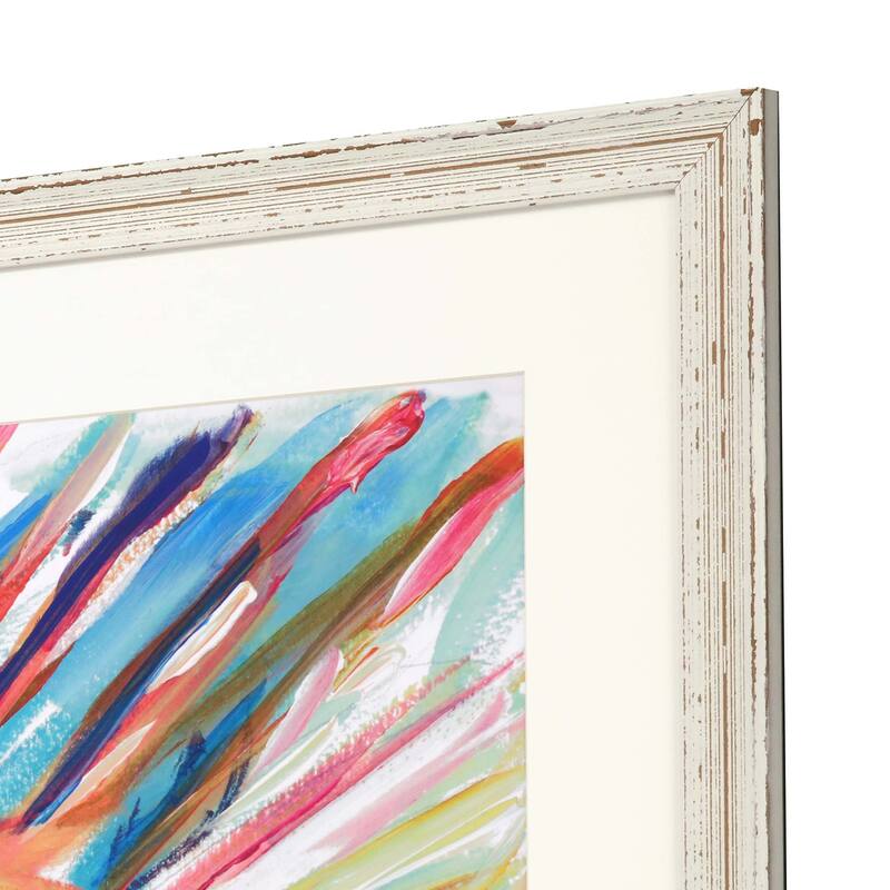 Colorful Fish Framed Art Giclee Under Glass - Blue