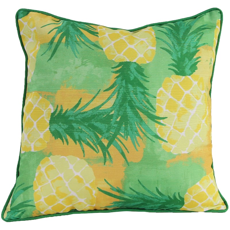 18" x 18" Tropical Reversible Indoor Throw Pillow - Pineapple Sorbet