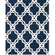 preview thumbnail 29 of 40, SAFAVIEH Handmade Chatham Chessie Modern Wool Rug 8' x 10' - Dark Blue/Ivory - Rectangle