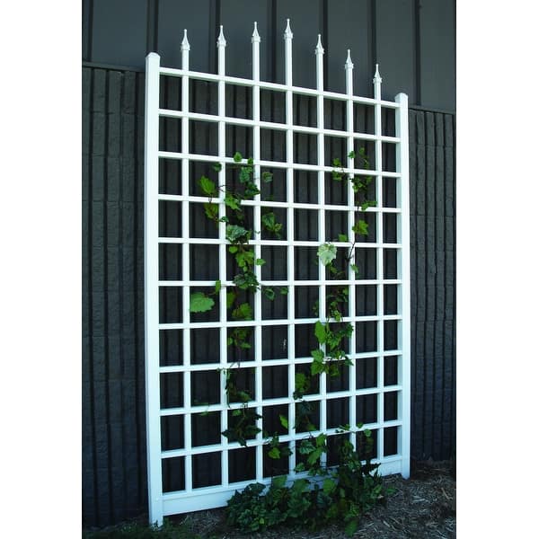 slide 2 of 7, DuraTrel Winchester White Vinyl Wall Trellis
