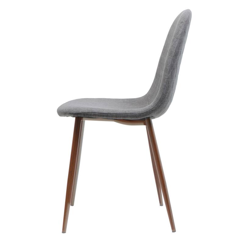 Fabric Dining Chair Set of 2 Round Back Accent Chairs Arc Lounge Chair