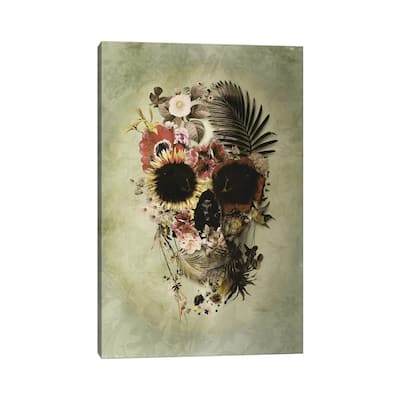 iCanvas "Garden Skull Light" by Ali Gulec Canvas Print