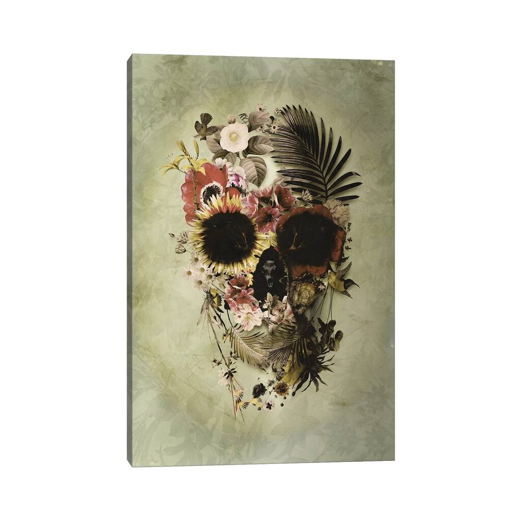 iCanvas "Garden Skull Light" by Ali Gulec Canvas Print