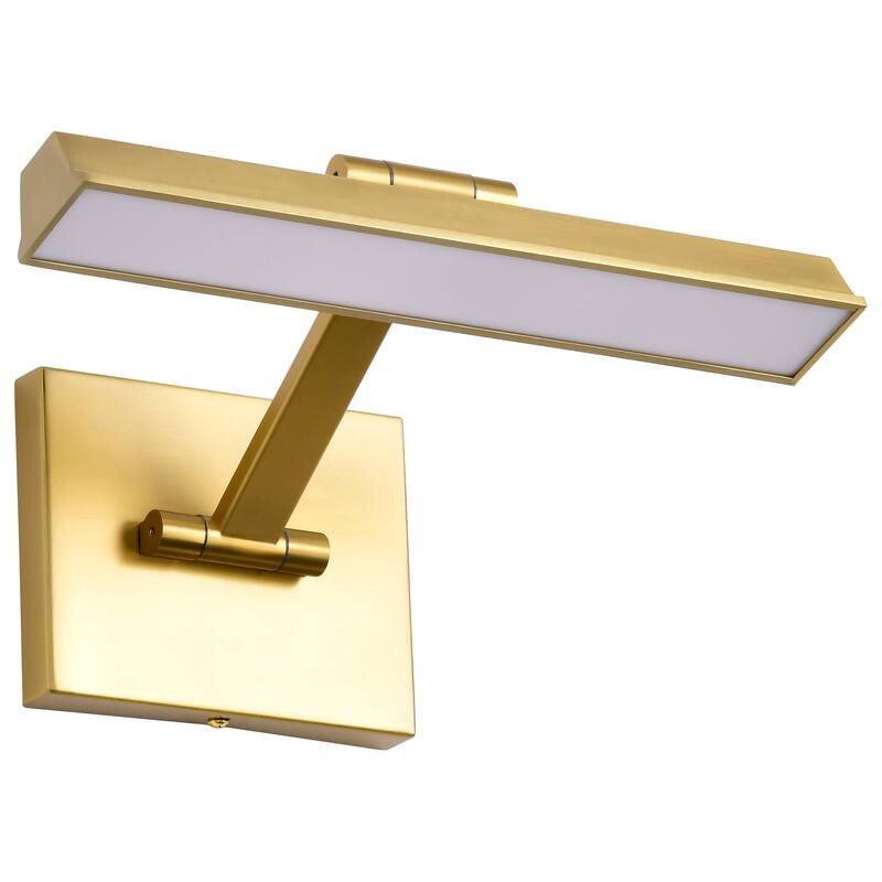 Hazel 1 Foot LED Picture Light 3 CCT Selectable Vintage Brass Finish Acrylic Lens - Vintage Brass - Vintage Brass