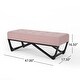 preview thumbnail 10 of 18, Assisi Contemporary Fabric Ottoman Bench by Christopher Knight Home