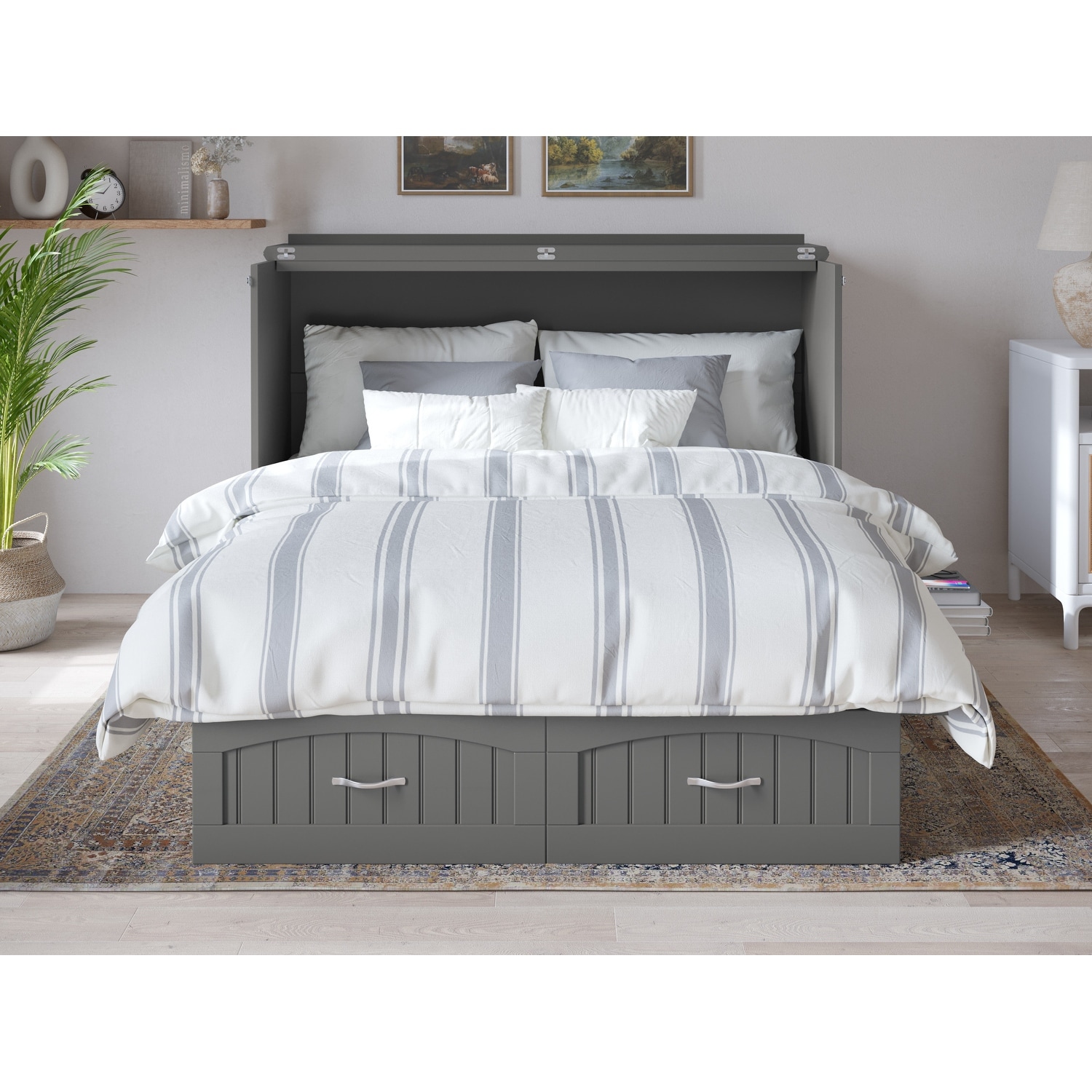 Storage murphy deals platform bed