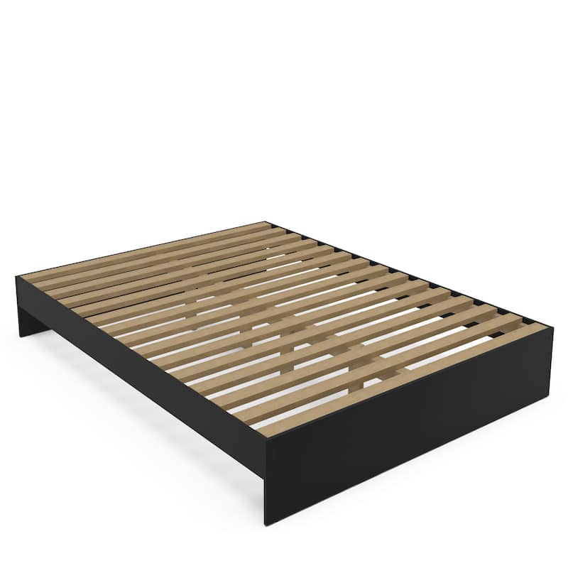 Polifurniture Madison Platform Bed with Bookcase Headboard