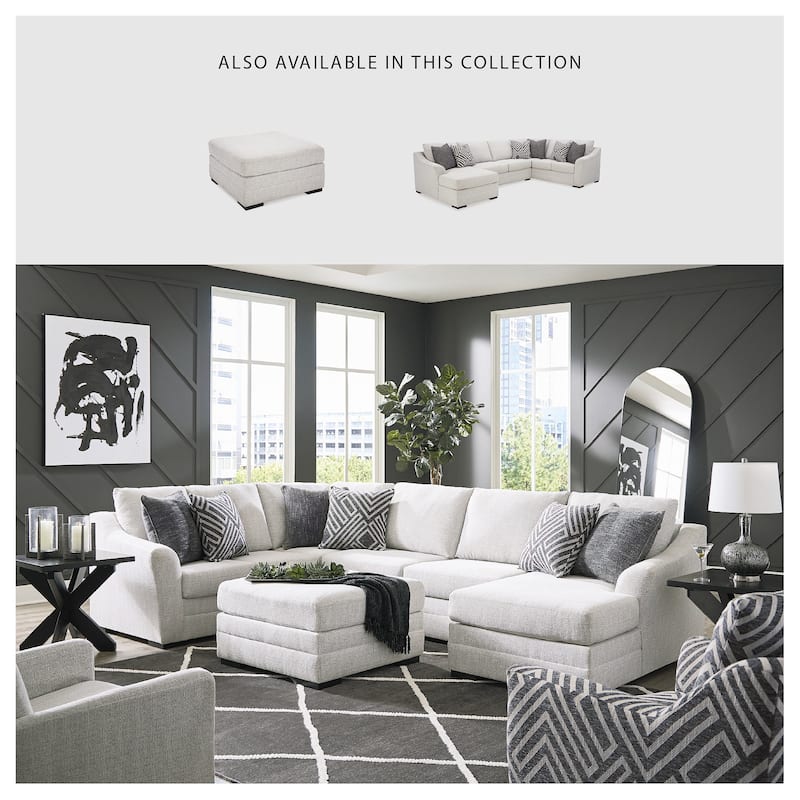Signature Design by Ashley Koralynn Off White Oversized Accent Ottoman