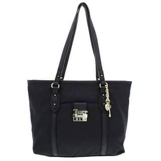 Black Juicy Couture Handbags Our Best Clothing Shoes Deals Juicy Couture Womens Rock Solid Satchel Handbag Jacquard Faux Leather Trim Medium