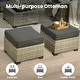 preview thumbnail 37 of 62, XIZZI 8-Piece Patio Wicker Furniture Conversation Set with Coffee Table