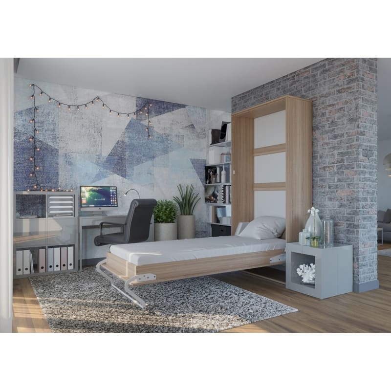 NOVO Vertical Murphy bed with mattress 35.4 x 78.7 inch