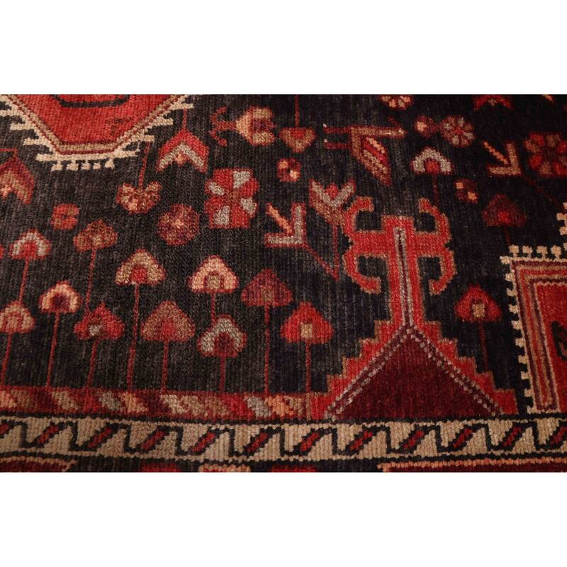 ECARPETGALLERY Hand-knotted Anadol Black, Red Wool Rug - 4'5 x 7'3
