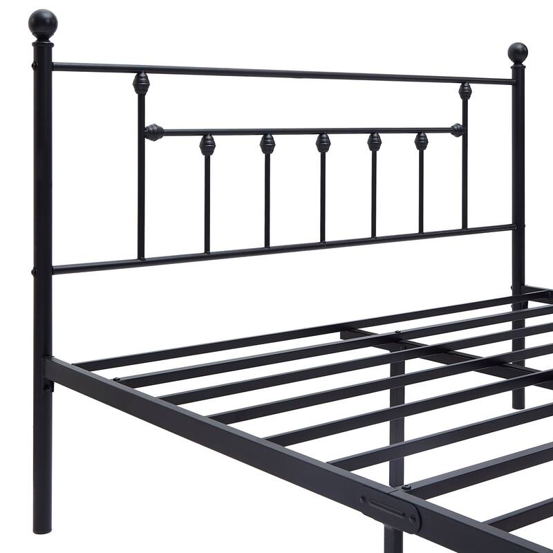 Javlergo 3-Piece Bedroom Sets with Metal Platform Bed Frame and Nightstand Set of 2