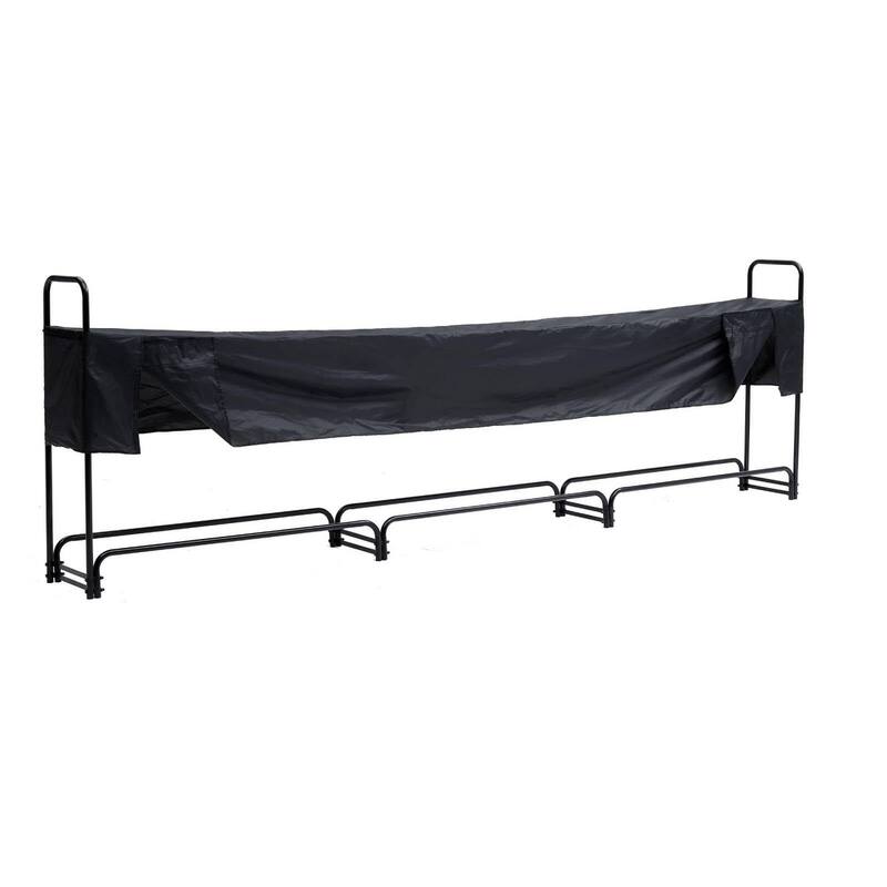 Outdoor Firewood Rack with Cover