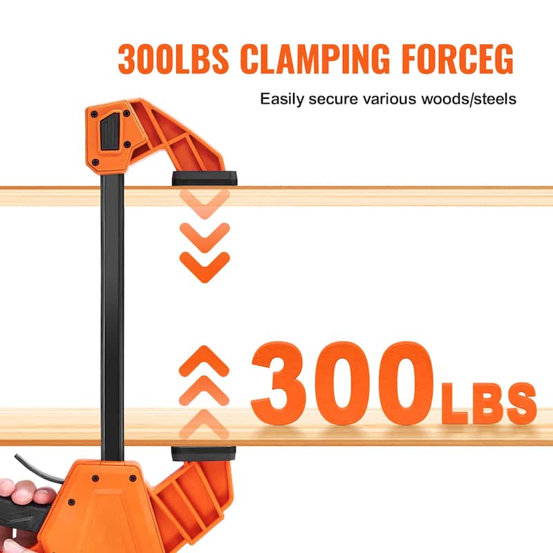 Bar Clamps for Woodworking, Even Pressure, High-strength Plastic and Carbon Steel, Wood clamps for Woodworking Metal Working