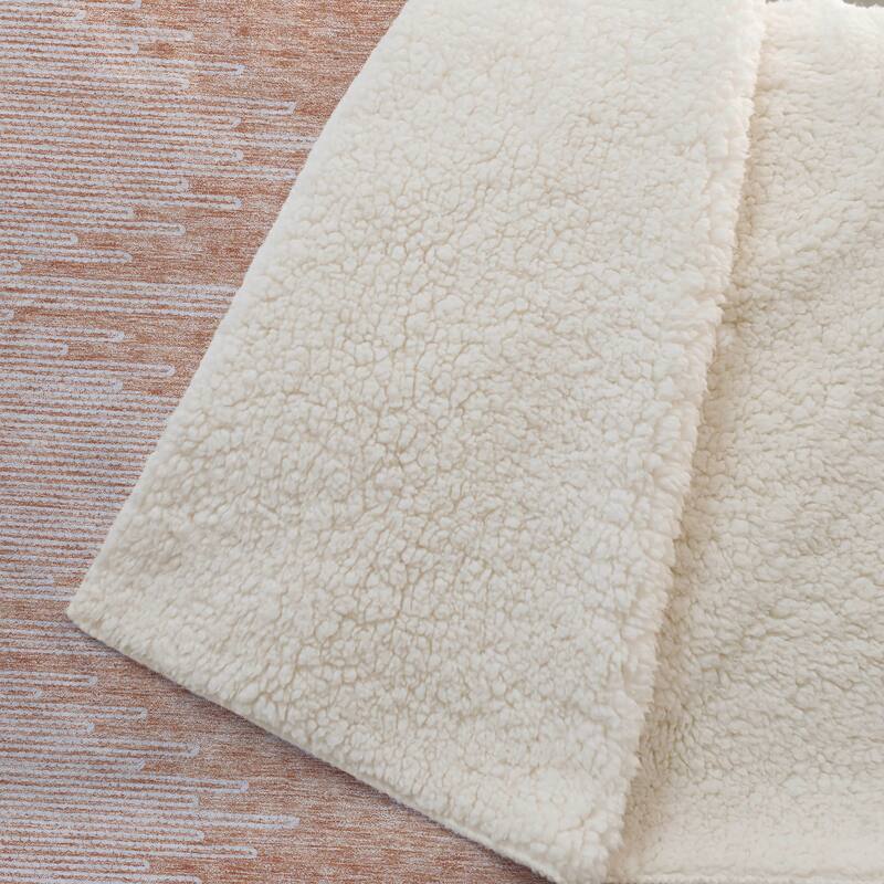 Premium Machine Washable Boho Moroccan Sherpa Throw Blanket