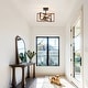 preview thumbnail 24 of 61, Zjvaive 3-Light Rectangular Semi Flush Mount Ceiling Light Farmhouse Metal Cage Light Fixture