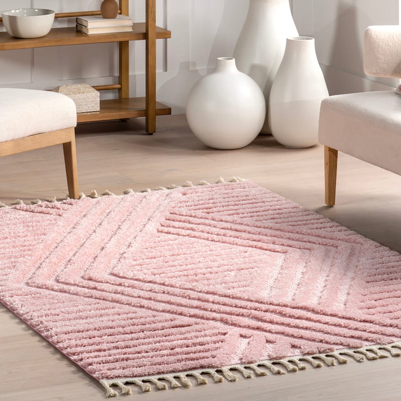 Nuloom Risette Geometric Shag Tassel Area Rug