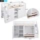 preview thumbnail 25 of 34, Stylish & Simple Functional Loft Bed with 3 Shelves, 2 Wardrobes and 2 Drawers, Ladder with Storage, No Box Spring Needed, Gray