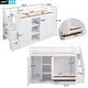 preview thumbnail 14 of 16, Twin Size Functional Loft Bed with 2 Wardrobes, 2 Drawers, 3 Shelves and Storage Staircase, Solid Wood Bed Frame with Guardrail