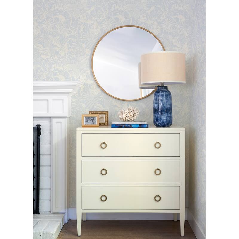 Chesapeake Corcovado Light Blue Jungle Jamboree Wallpaper