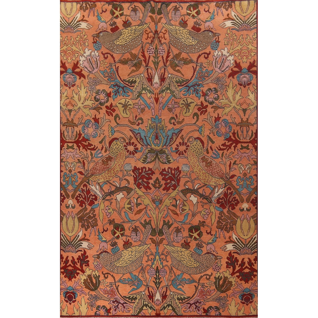 Animals Design Ziegler Indian Large Area Rug Handmade Wool Carpet - 9'10"x 13'11"