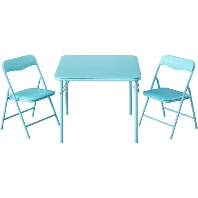 Heritage Kids 3 Piece Activity Table and Chair Set - Blue