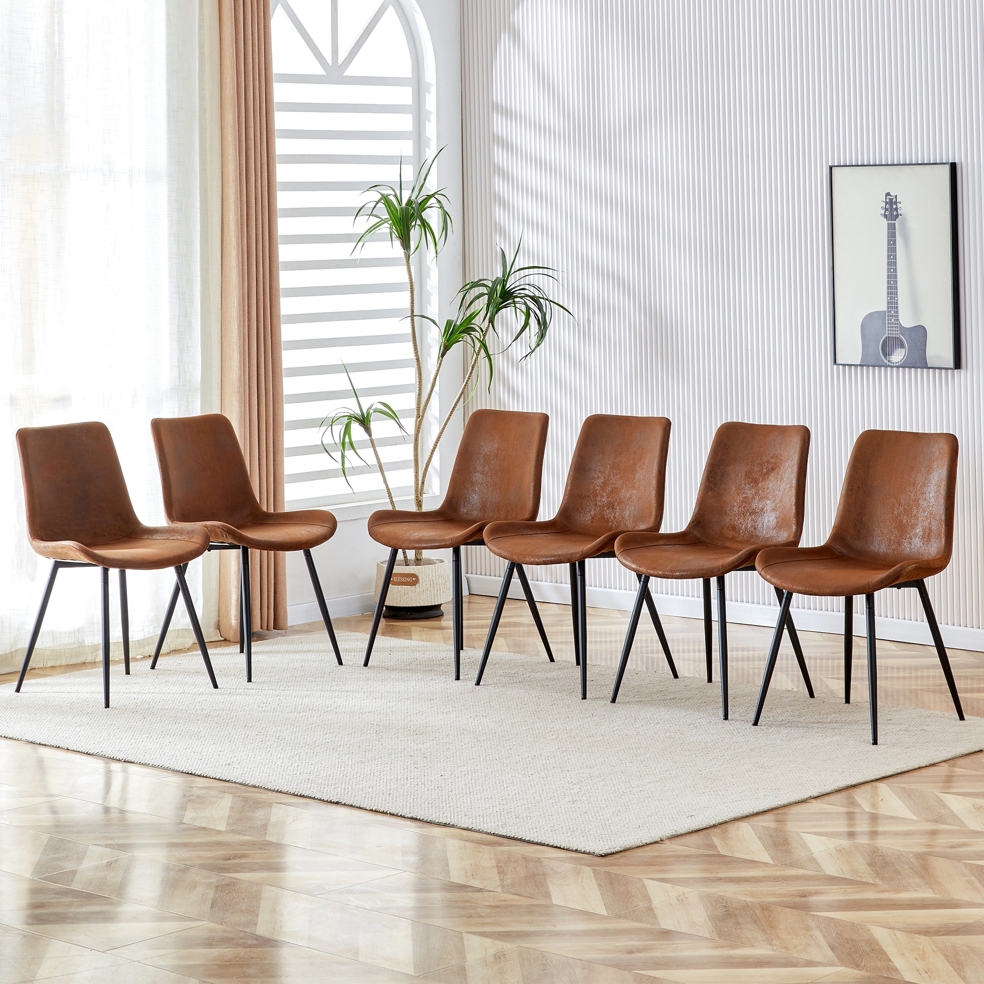 backrest cushion dining chair black metal legs curved widened cushion design more comfortable 6 chairs Bed Bath Beyond 39876888