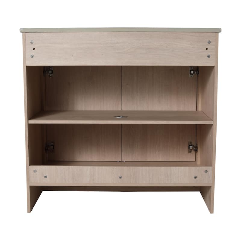 Bathroom Vanity With Sink In 24/30/36 Inch, Freestanding Bathroom Vanity With Soft Close Door and Adjustable Shelf
