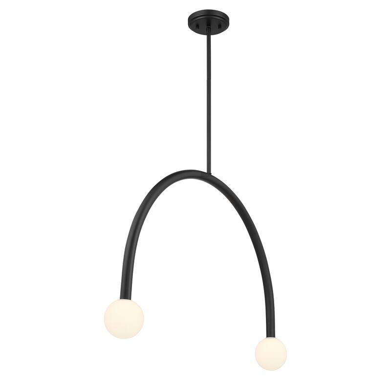 Bellevue SHCH92227 2 Light 34" Wide Linear Chandelier with Opal Glass