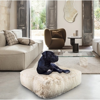 Shop Bessie And Barnie Blondie Ultra Plush Faux Fur Luxury Shag Durable Sicilian Rectangle Pet Dog Bed Overstock 27104433
