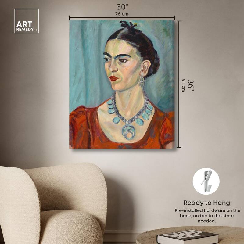 Frida Kahlo by Magda Pach 1933 Canvas by Art Remedy, Gallery Wrapped
