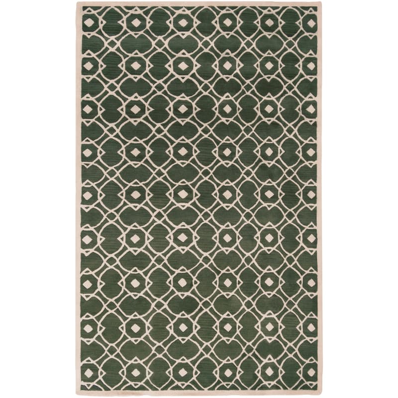Hand-tufted Karen Contemporary Geometric Wool Area Rug