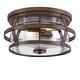 preview thumbnail 1 of 7, Westinghouse Lighting Weatherby 14-Inch Two-Light Outdoor Flush Mount Ceiling Fixture, Clear Glass Barnwood