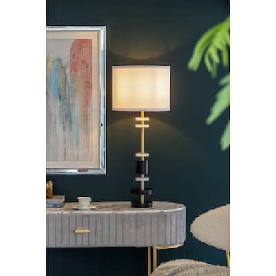 A&B Home Table Lamp with Marble & Alabaster Accents