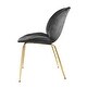 preview thumbnail 14 of 12, Velvet Dining Chairs - Upholstered Leisure Shell Chair - Side Chairs with Golden Leg-set of 2