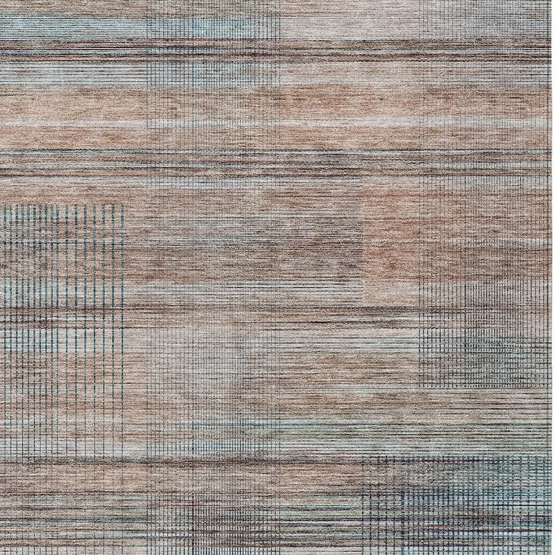 HomeRoots Striped Transitional Rectangle Outdoor Rug