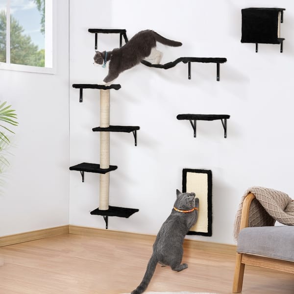 Wall Mounted Cat Climber Set Cat Activity Tree with Scratching Posts - Bed  Bath & Beyond - 37166583