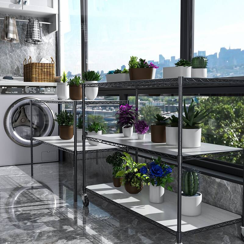 5 Tier metal storage rack with lining