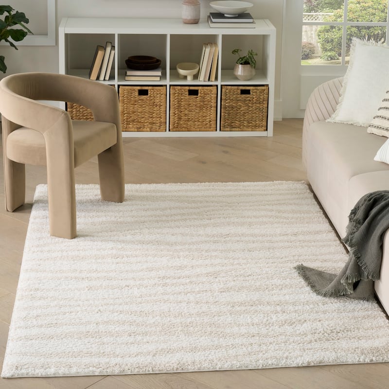 Nourison Modern Shag Indoor only Abstract Area Rug