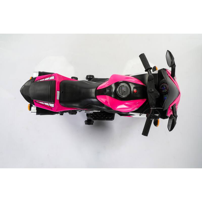 Kids 12V Ride-On Motorcycle with Manual Throttle & Foot Brake, Ideal Holiday Present
