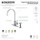 preview thumbnail 6 of 15, Kingston Brass Continental Single-Handle Kitchen Faucet with Brass Sprayer