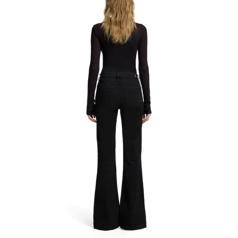 7 For All Mankind Women's Dojo Mid-Rise Wide Leg Flare Jeans