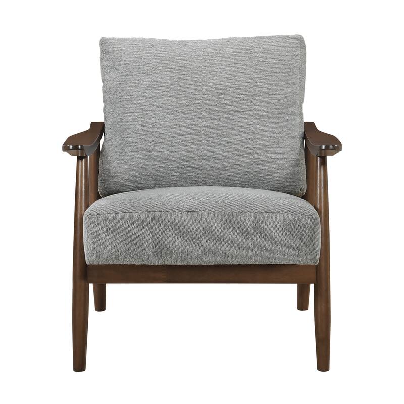 Oliver 31" Textured Accent Chair - Solid Wood Frame, Reversible Back
