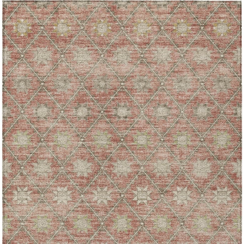 HomeRoots Floral Transitional Rectangle Outdoor Rug
