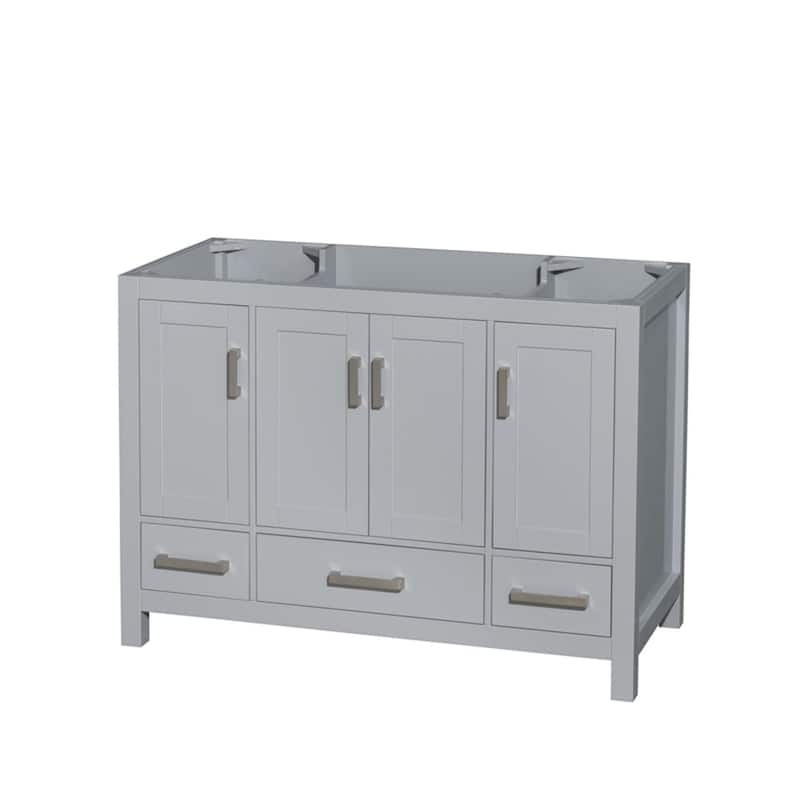 Wyndham Collection WC-1414-48-SGL-UM-VAN Sheffield 47" Single - Gray / Brushed Chrome Hardware - Ash Finish