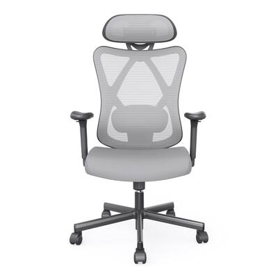 Executive Chair with Lumbar Support & Swivel, 275 lb. Capacity, Gray