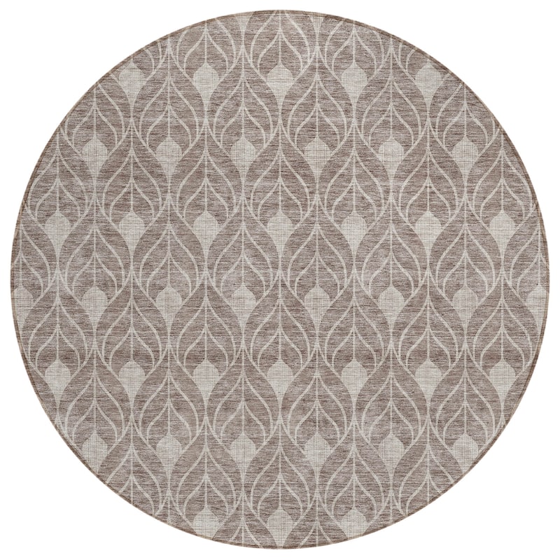 Machine Washable Indoor/ Outdoor Chantille Geo Teardrop Rug