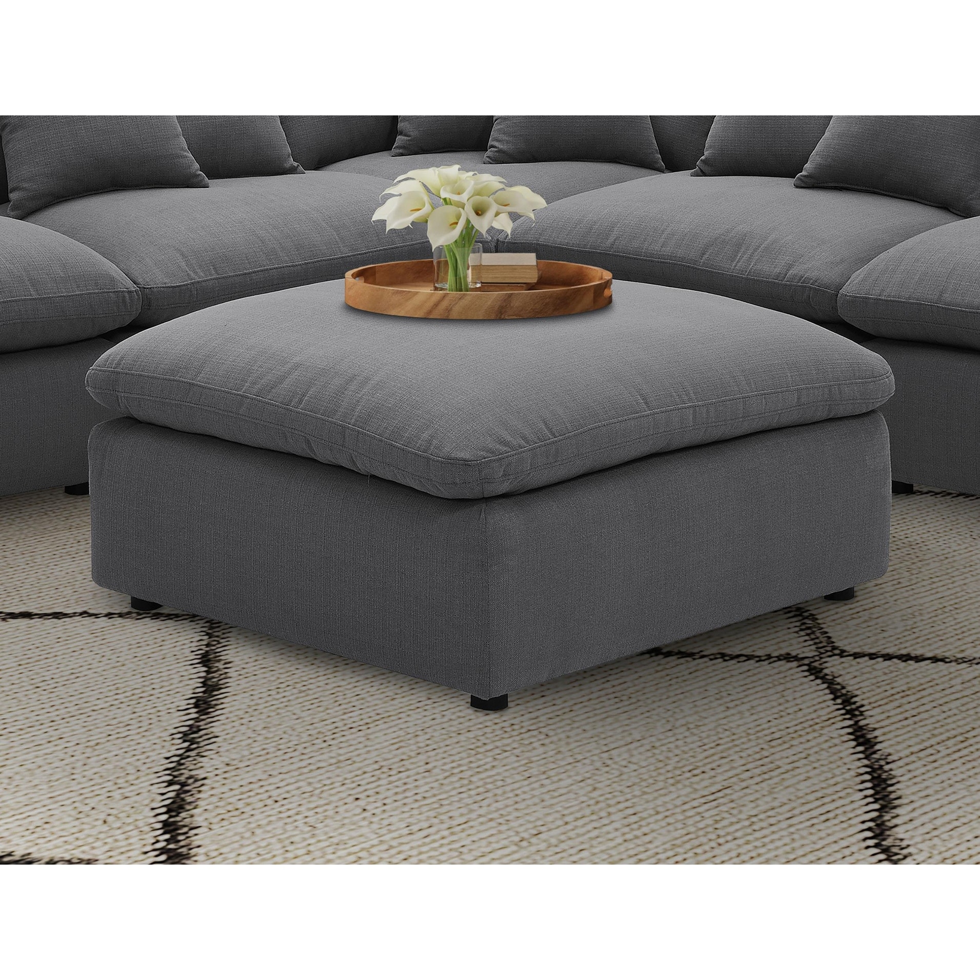 Hobson Square Upholstered Ottoman